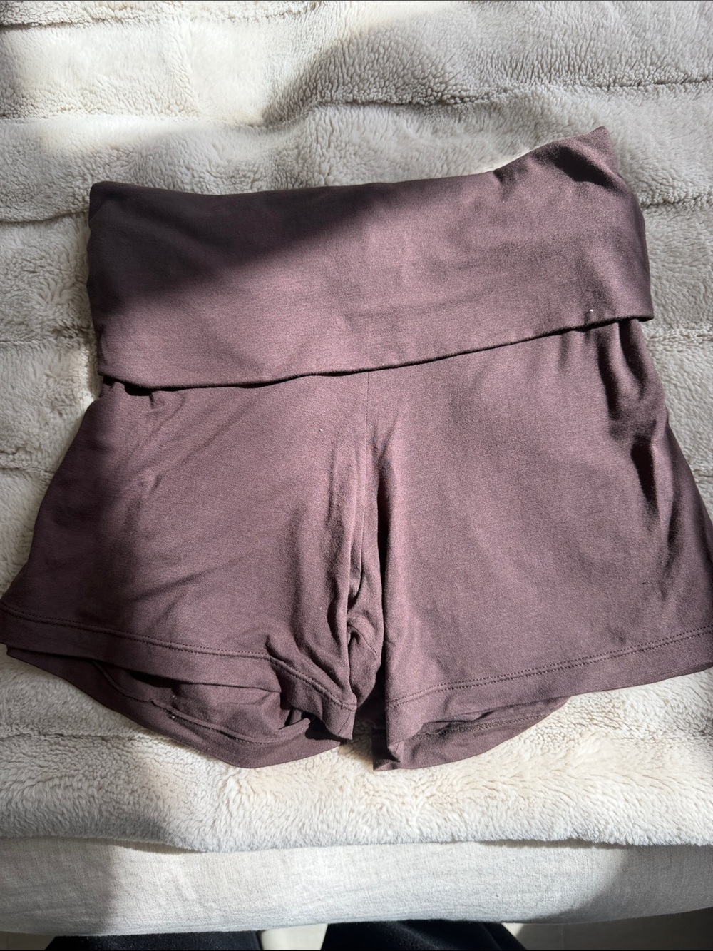 Indigo Luna Moon Shorts Carob Brown Yoga Biker Shorts M - Picture 3 of 5